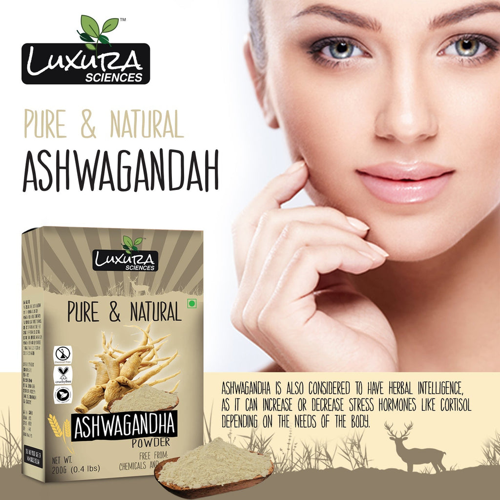 Luxura Sciences Natural Ashwagandha Powder | Grocsy