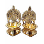 Kamakshi Diya Lamp / Kamakshi Deepam - 1 Pair | Grocsy