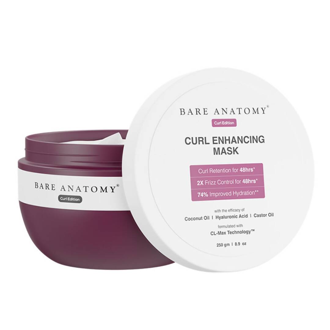 Bare Anatomy Curl Enhancing Hair Mask with Coconut Oil & Castor Oil Hair Mask for Dry & Frizzy Hair | Grocsy