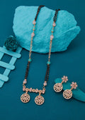 Gold-Polished American Diamond Necklace Set By House of Ree - Swadesiicart