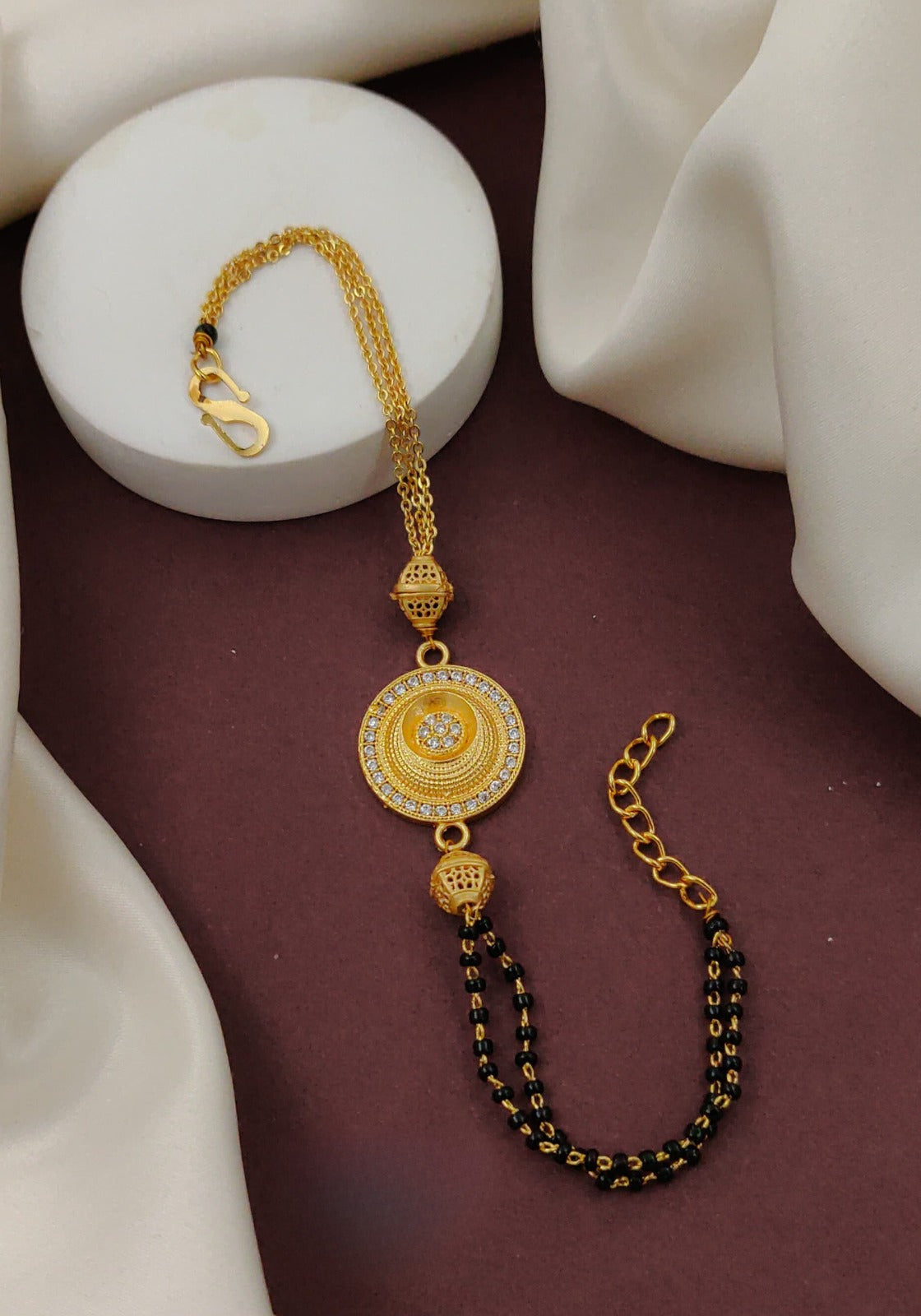 Fancy Gold-Polished Bracelet By House of Ree - Swadesiicart