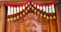 Multicolor Fabric Toran with Bells | Grocsy