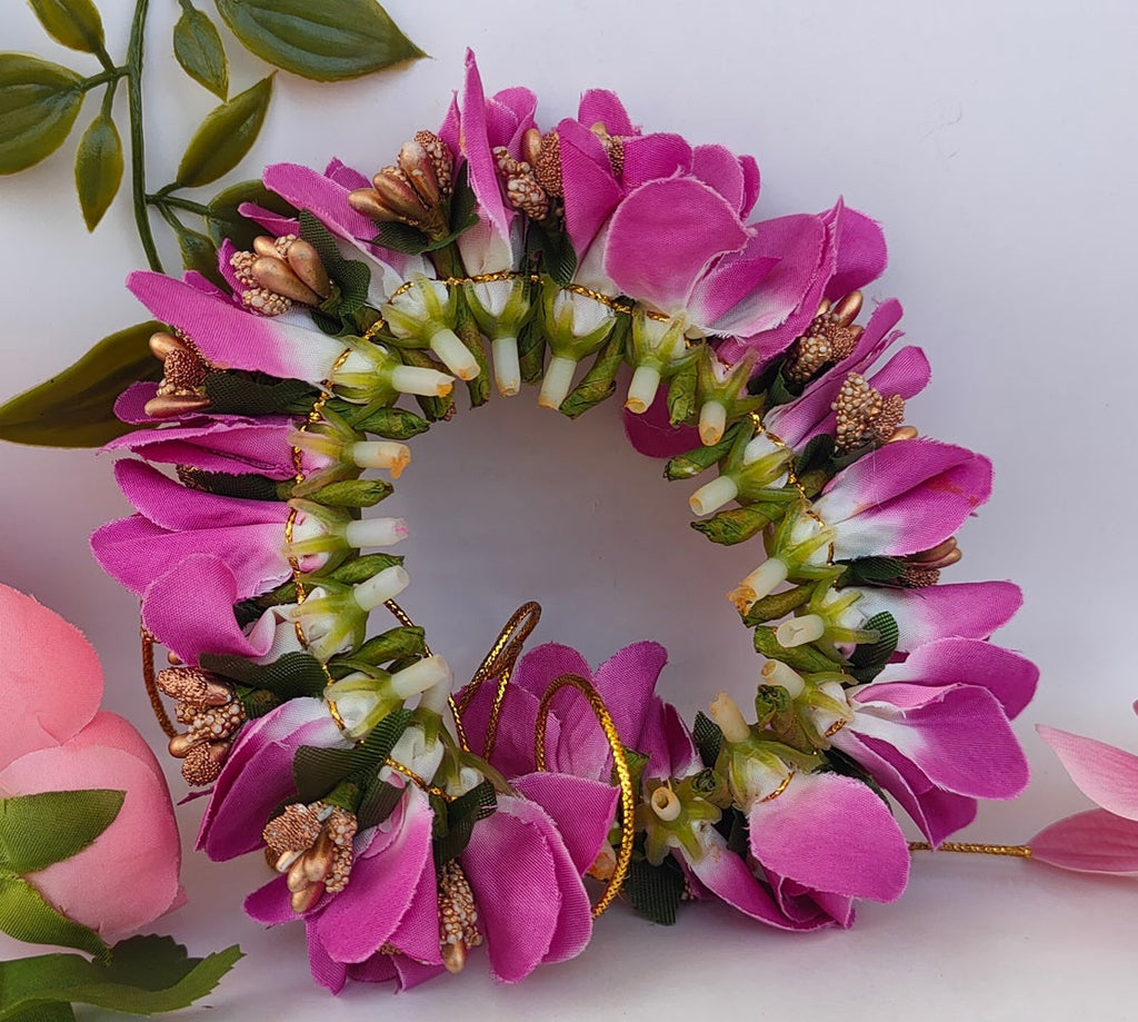 Arificial Purple Orchids Flower Gajra | Grocsy