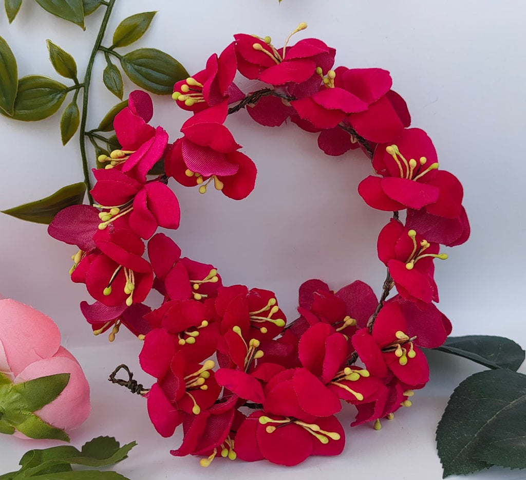 Pink Flower Hair Accessories | Grocsy