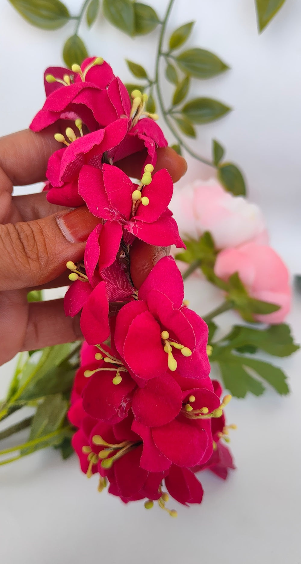 Pink Flower Hair Accessories | Grocsy