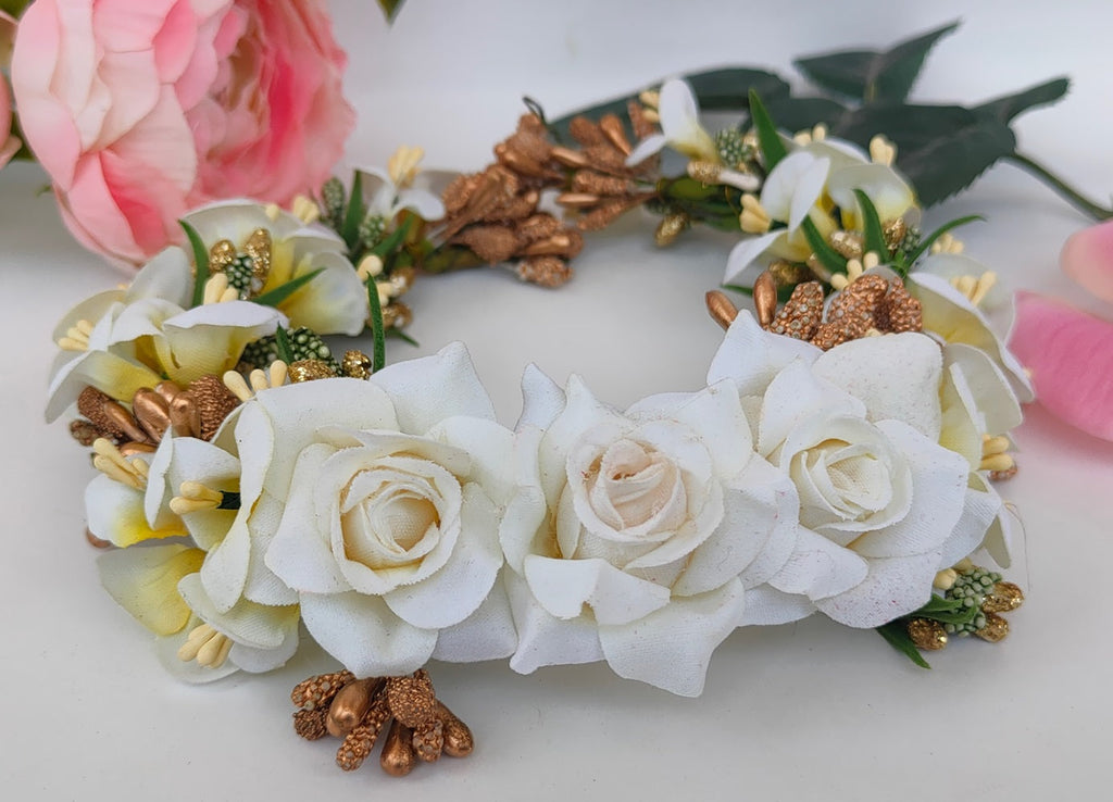 White Bridal Flower Hair Accessories | Grocsy