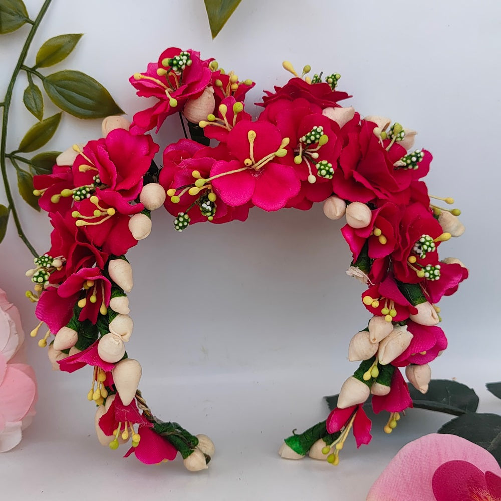 Pink Bridal Hair Gajra | Grocsy
