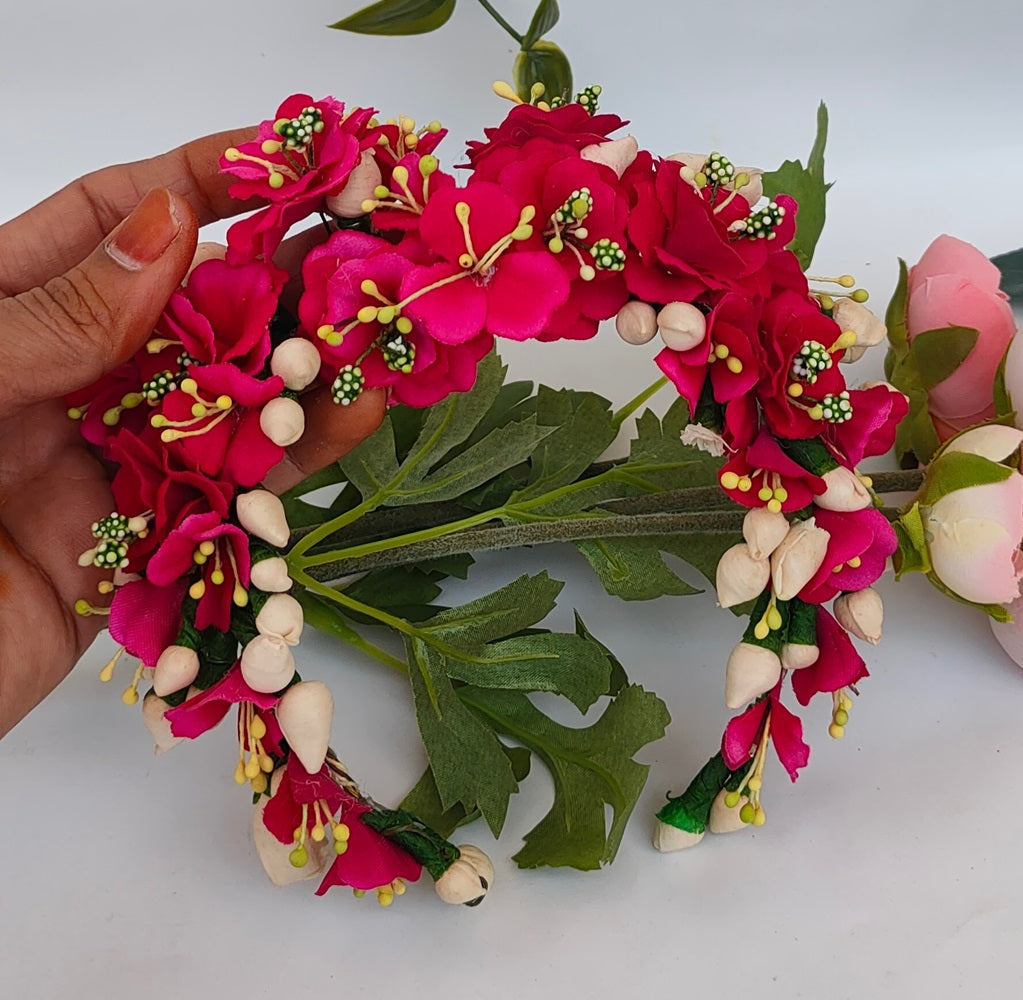 Pink Bridal Hair Gajra | Grocsy