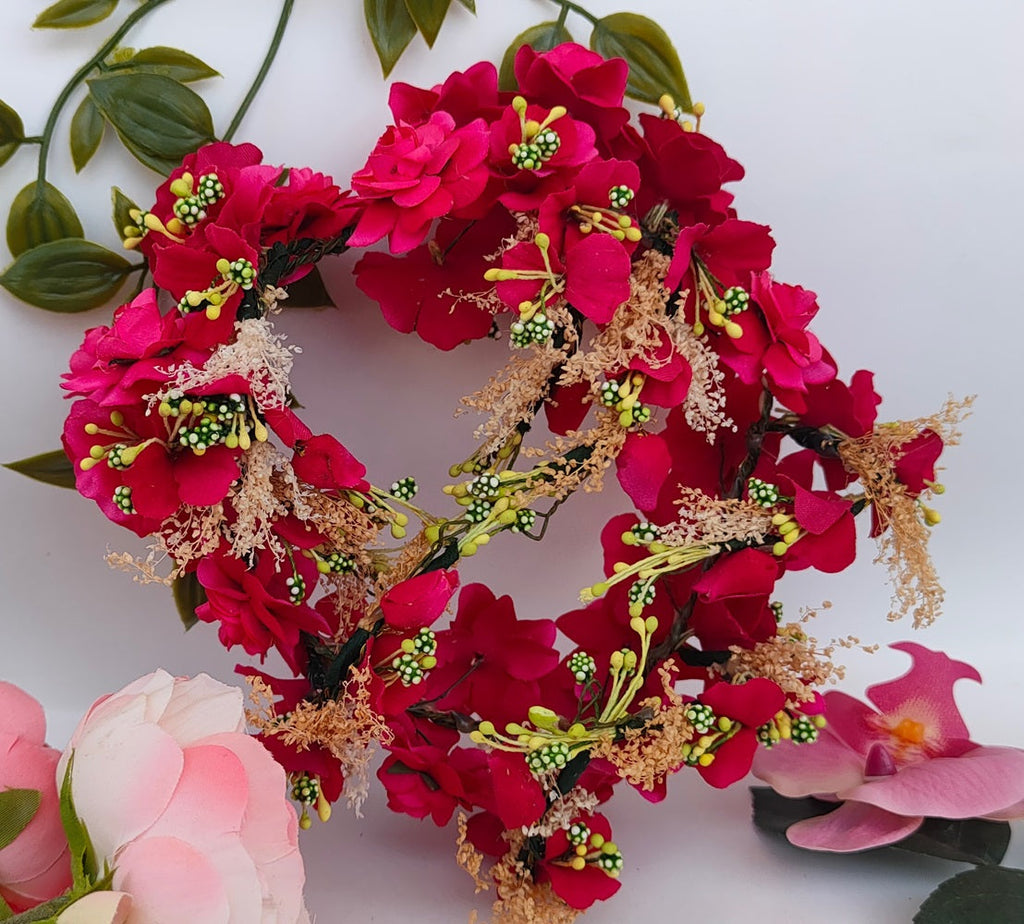 Pink Juda Flower Hair Accessories | Grocsy