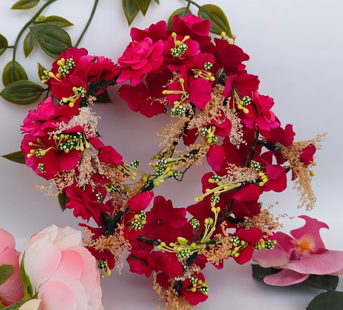 Pink Juda Flower Hair Accessories | Grocsy