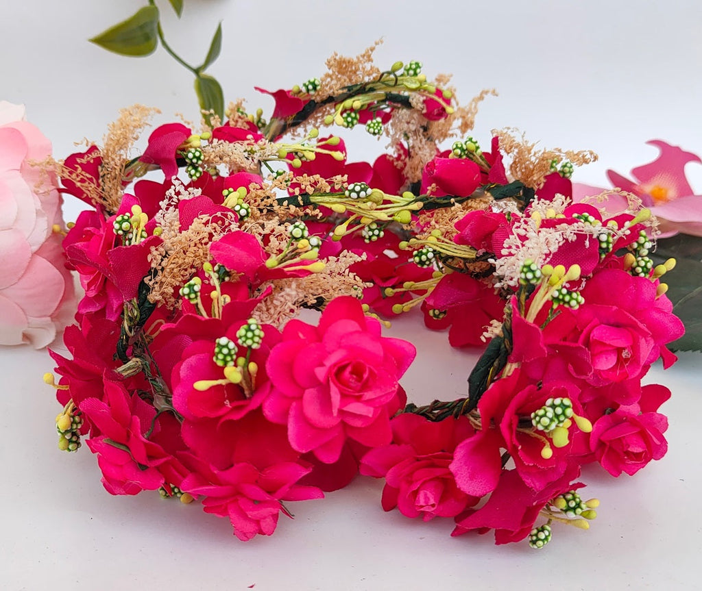 Pink Juda Flower Hair Accessories | Grocsy