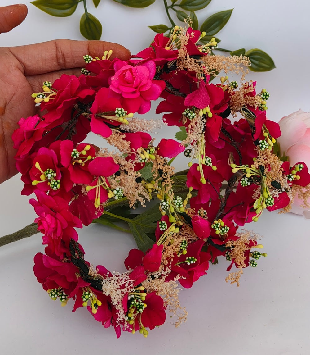 Pink Juda Flower Hair Accessories | Grocsy