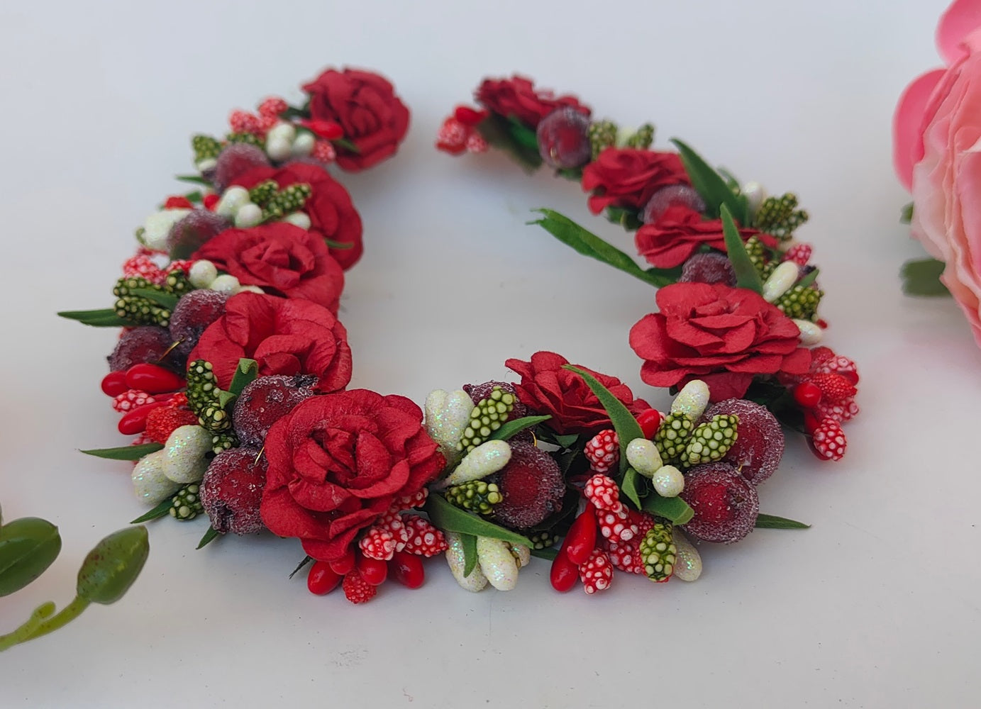 Red Rose Flower Gajra | Grocsy