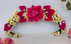 Pink Rose Flower Hair Gajra | Grocsy