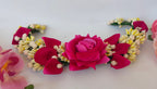 Pink Rose Flower Hair Gajra | Grocsy