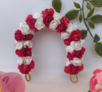 Red & White Rose Gajra | Grocsy