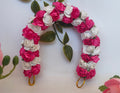 Pink & White Rose Gajra | Grocsy