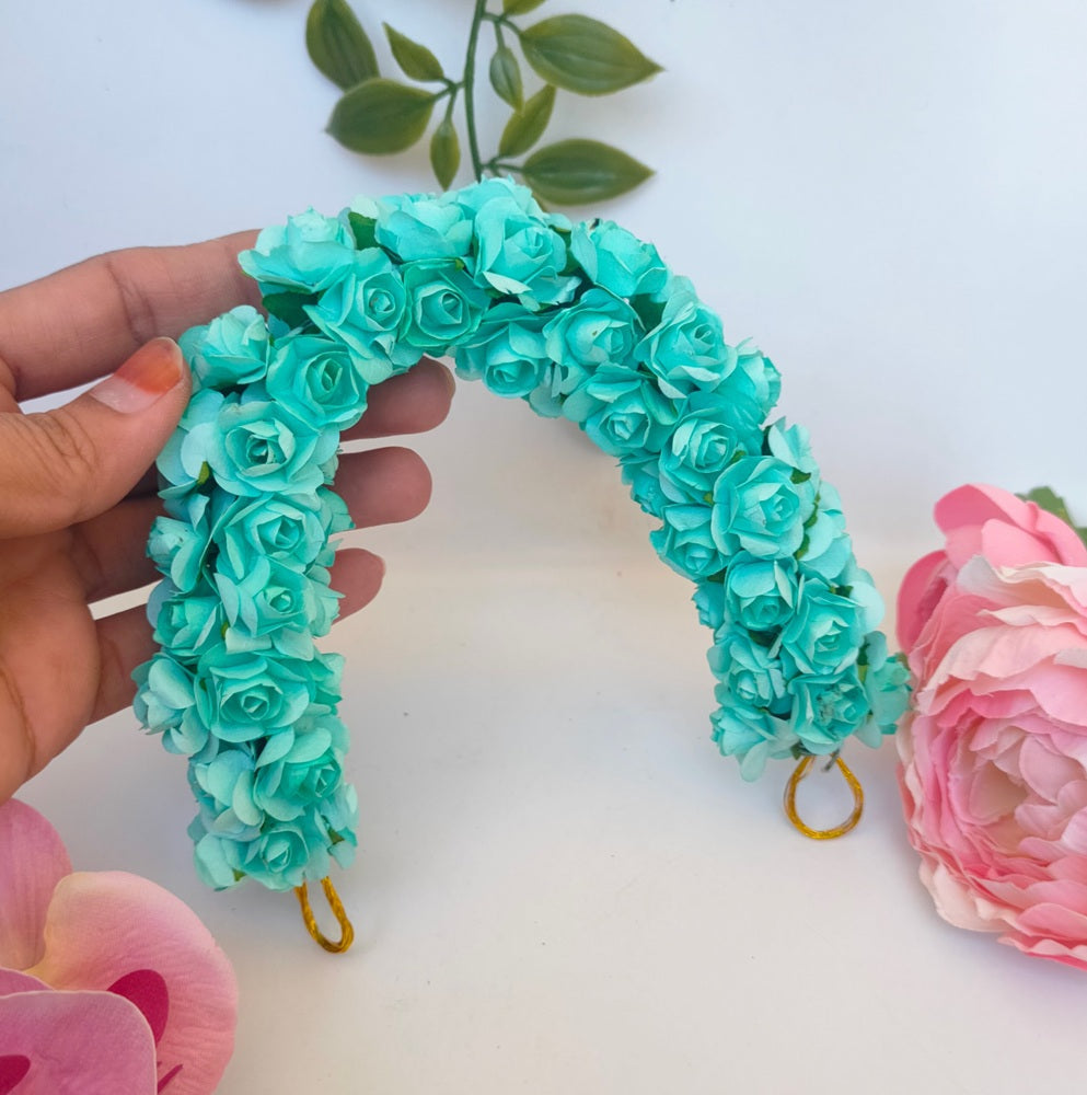 Aquamarine Rose Gajra | Grocsy