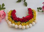 Red & Yellow Flower Hair Gajra | Grocsy