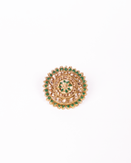 Gold-Polished Alloy Ethnic Designer Cocktail Ring - The Pari | Grocsy