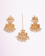 Gold-Polished Alloy Pearl And Kundan Choker Necklace Set - The Pari | Grocsy