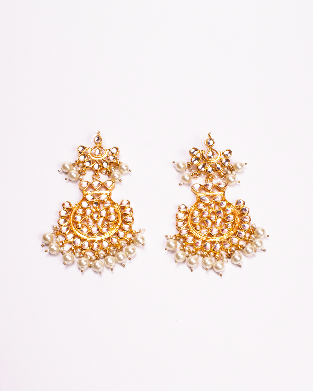 Gold-Polished Alloy Pearl And Kundan Choker Necklace Set - The Pari | Grocsy