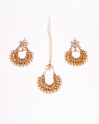 Gold-Polished Alloy Pearl And Kundan Choker Necklace Set - The Pari | Grocsy