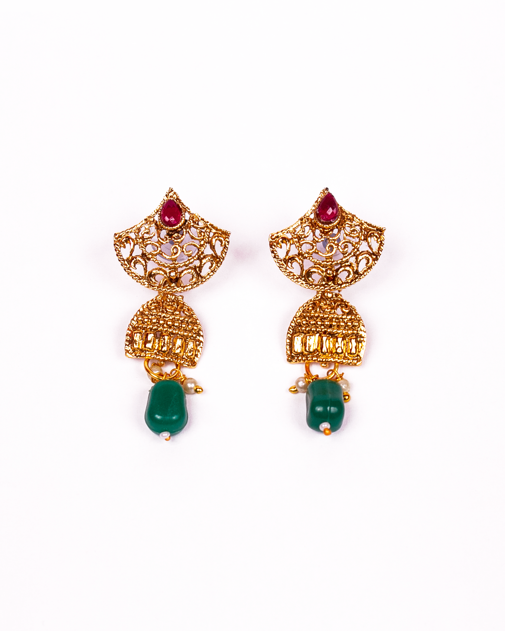 Gold-Polished Alloy Pearl And Beads Mala Pendant Set - The Pari | Grocsy