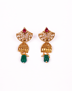 Gold-Polished Alloy Pearl And Beads Mala Pendant Set - The Pari | Grocsy