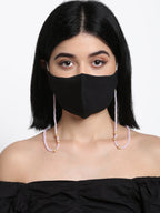Stone And Gold-Polished Mask Chain - Ruby Raang | Grocsy