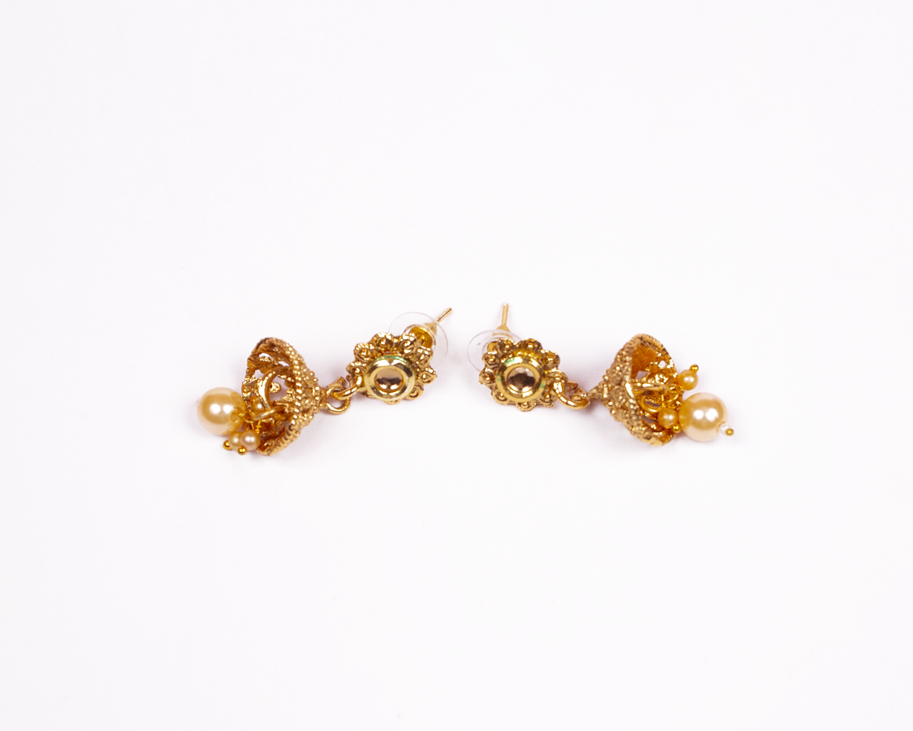 Gold-Polished Alloy Pearl And Beads Mala Pendant Set - The Pari | Grocsy