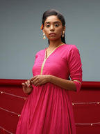 trueBrowns Pink Gold Lace Dress | Grocsy
