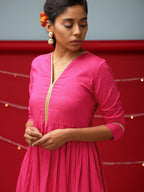 trueBrowns Pink Gold Lace Dress | Grocsy