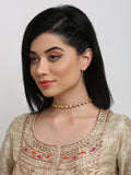 Gold-Polished Kundan Choker - Ruby Raang | Grocsy