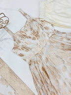 Evanik Off-White & Gold Jecqaurd Banarasi Anarkali Kurta Set With Dupatta | Grocsy