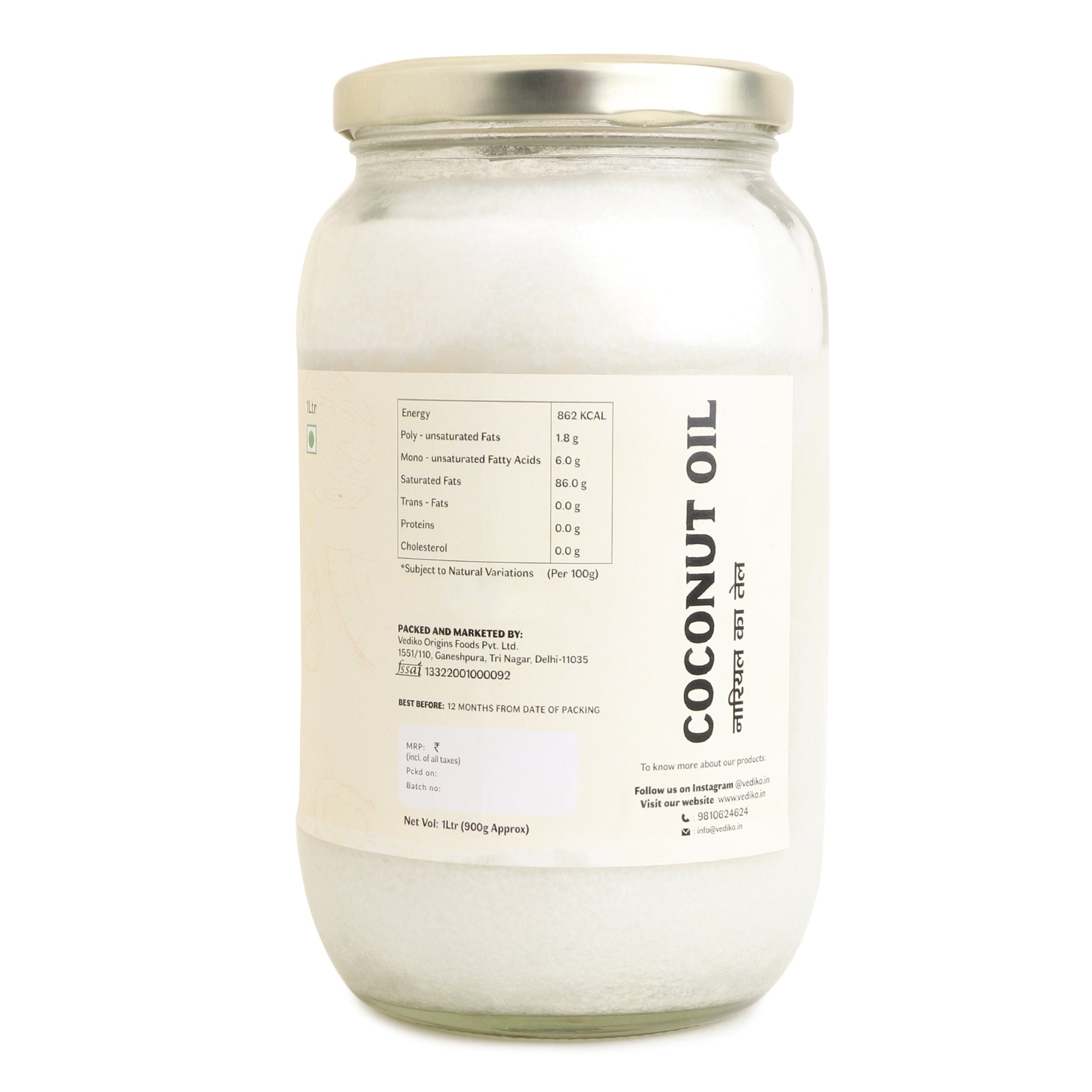 Vediko Origins Coconut Oil | Grocsy