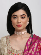 Kundan Neckpiece With Earrings - Ruby Raang | Grocsy