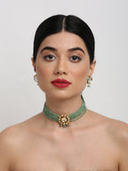Kundan Choker With Studs - Ruby Raang | Grocsy