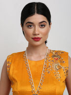 Gold-Polished Kundan Choker - Ruby Raang | Grocsy