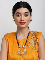 Stone Kundan Neckpiece With Studs - Ruby Raang | Grocsy