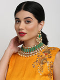Kundan Neckpiece With Earrings - Ruby Raang | Grocsy