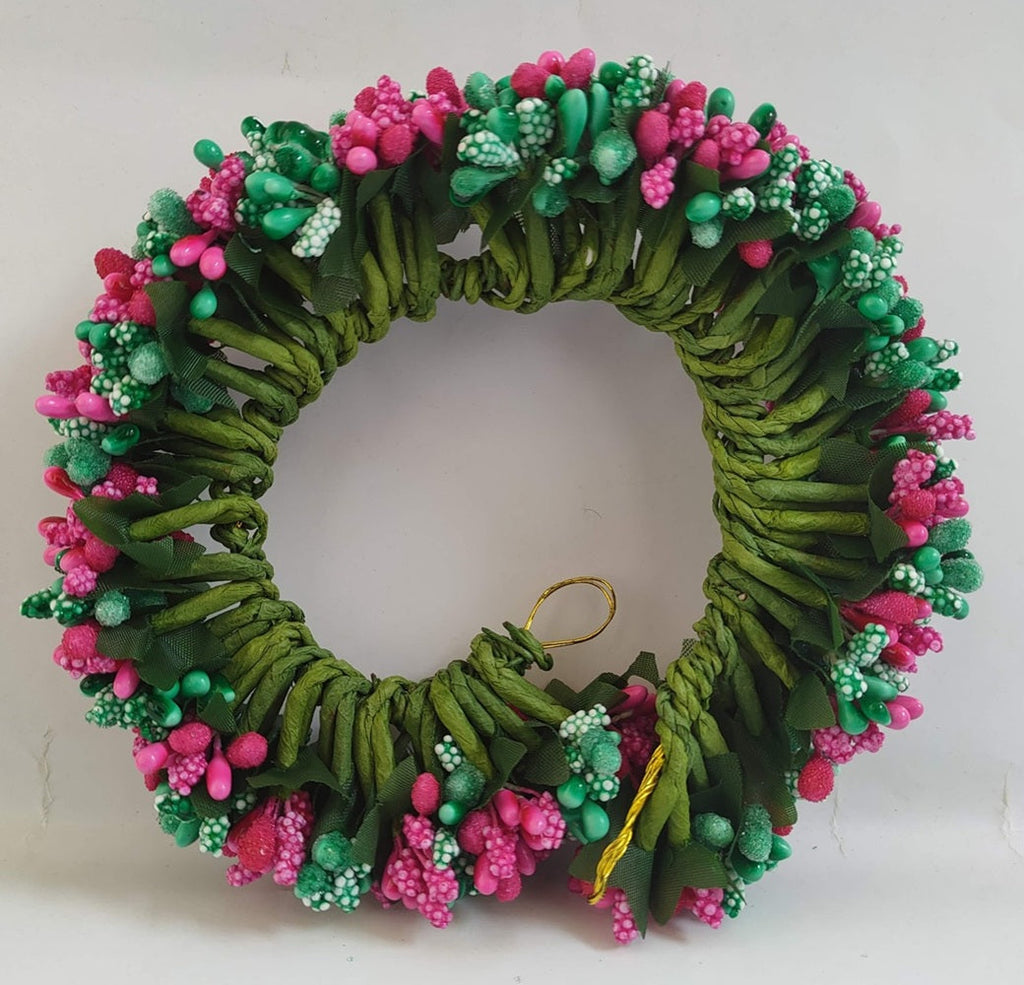 Pink and Green Pollens Gajra | Grocsy