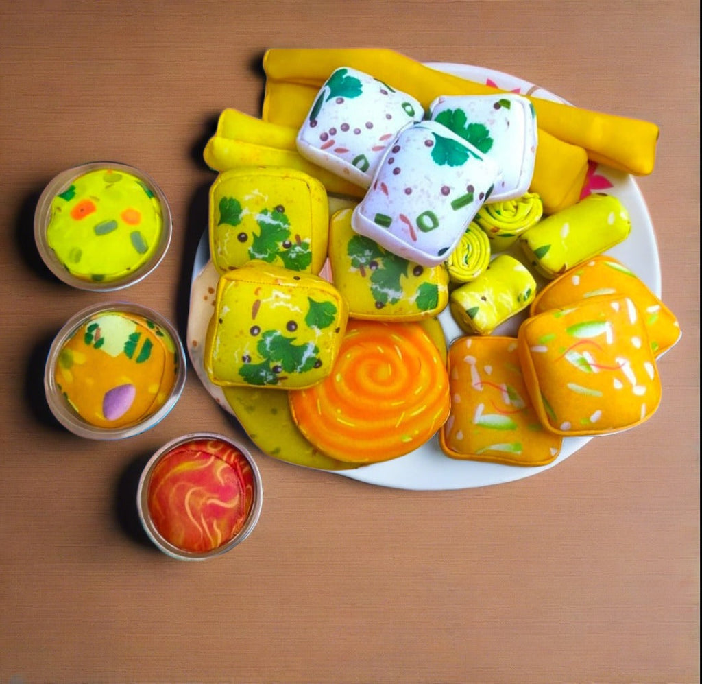 The Small Wonderland Gujarat Nu Gaurav Thali -Gujrati Food Inspired play food toys | Grocsy