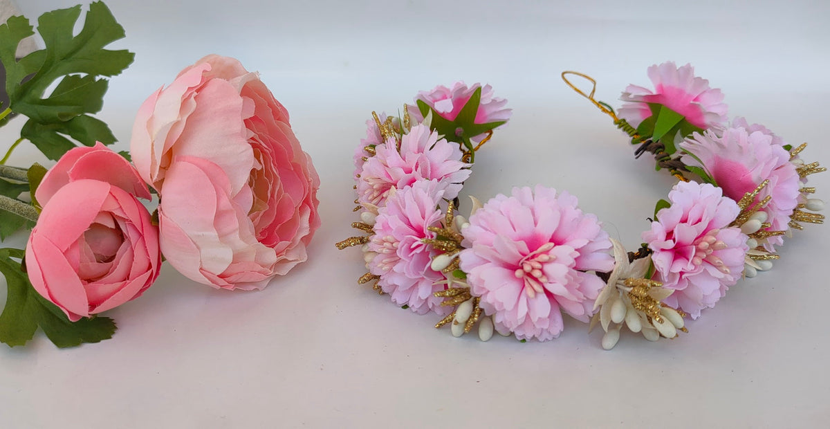 Baby Pink Bridal Hair Accessories | Grocsy