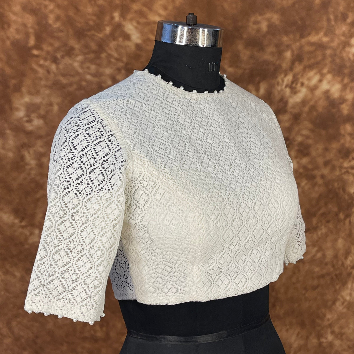 Radiant Glow Cream Coloured Cotton Less Ready to Wear Blouse - kapda Tailor | Grocsy