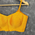 Majestic Yellow Yellow Coloured Silk Ready to Wear Blouse - kapda Tailor | Grocsy