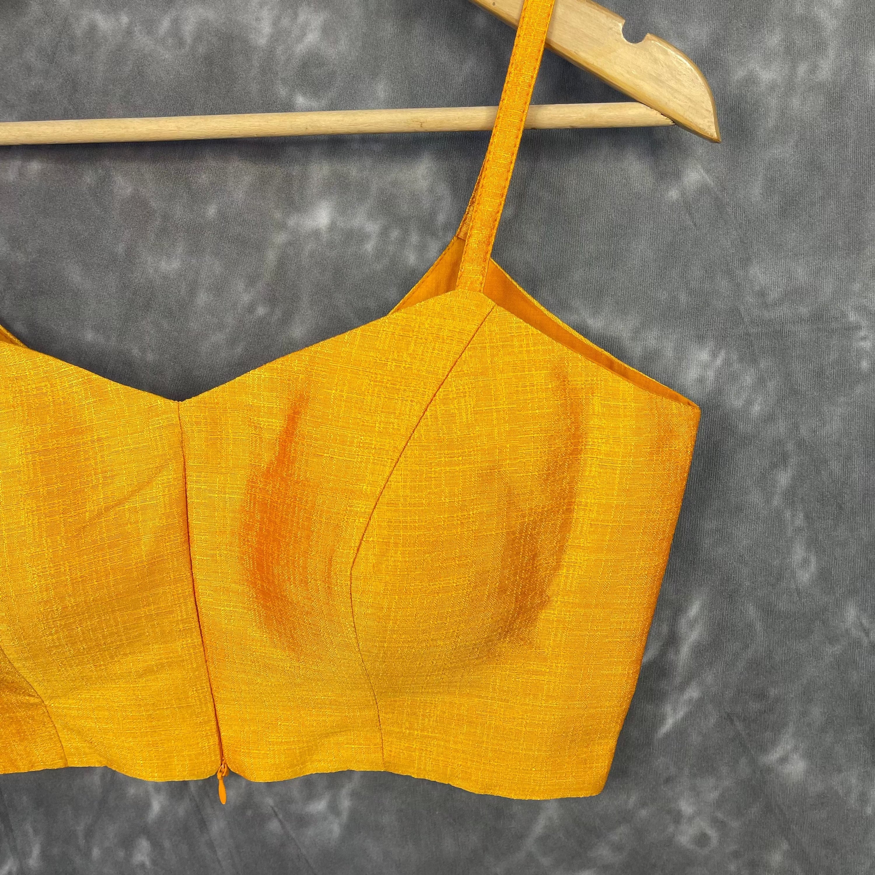 Majestic Yellow Yellow Coloured Silk Ready to Wear Blouse - kapda Tailor | Grocsy