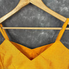 Majestic Yellow Yellow Coloured Silk Ready to Wear Blouse - kapda Tailor | Grocsy