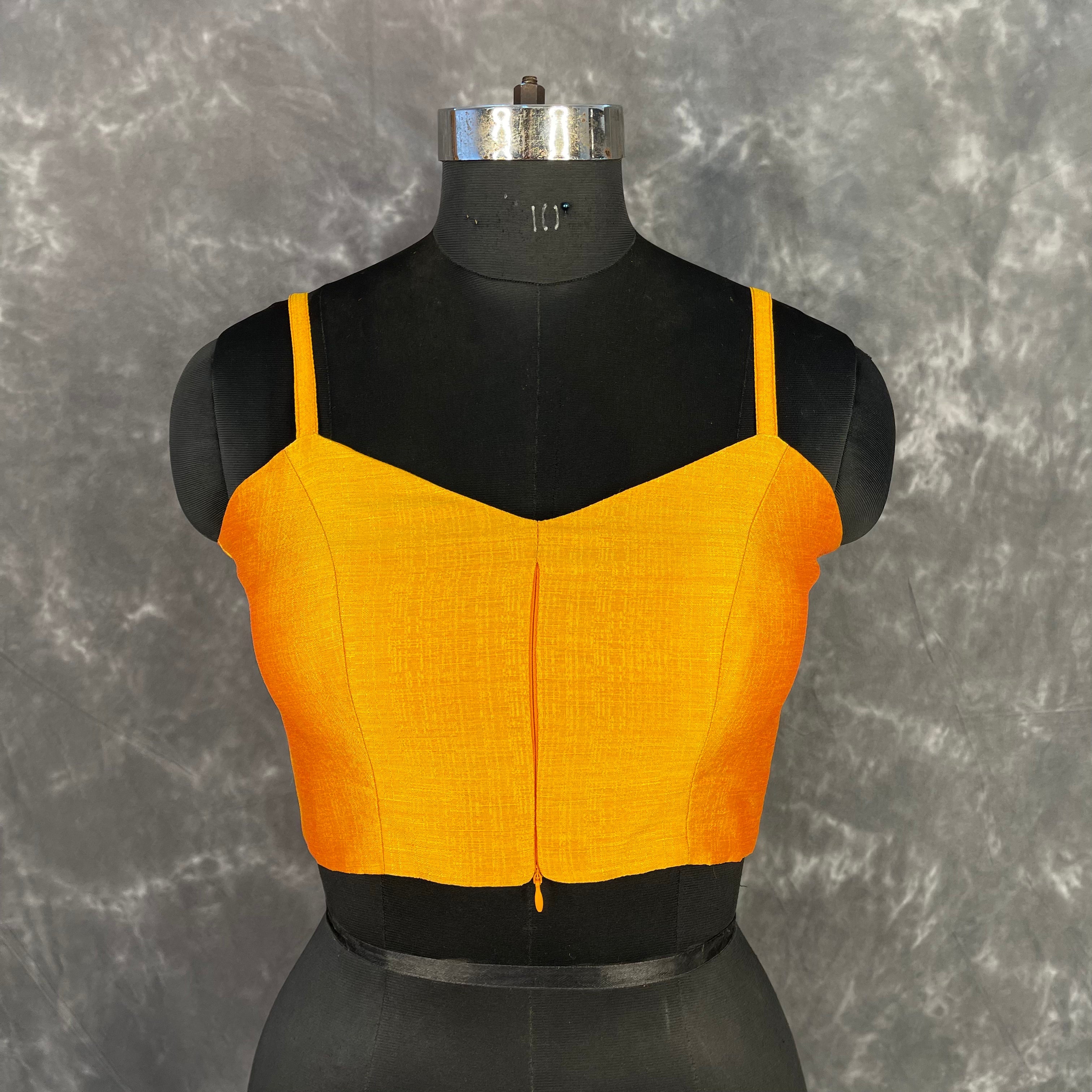 Majestic Yellow Yellow Coloured Silk Ready to Wear Blouse - kapda Tailor | Grocsy