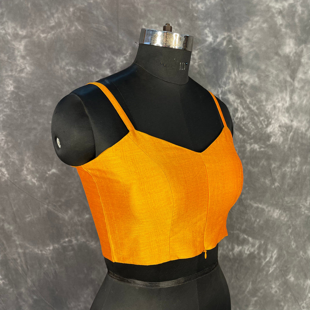 Majestic Yellow Yellow Coloured Silk Ready to Wear Blouse - kapda Tailor | Grocsy